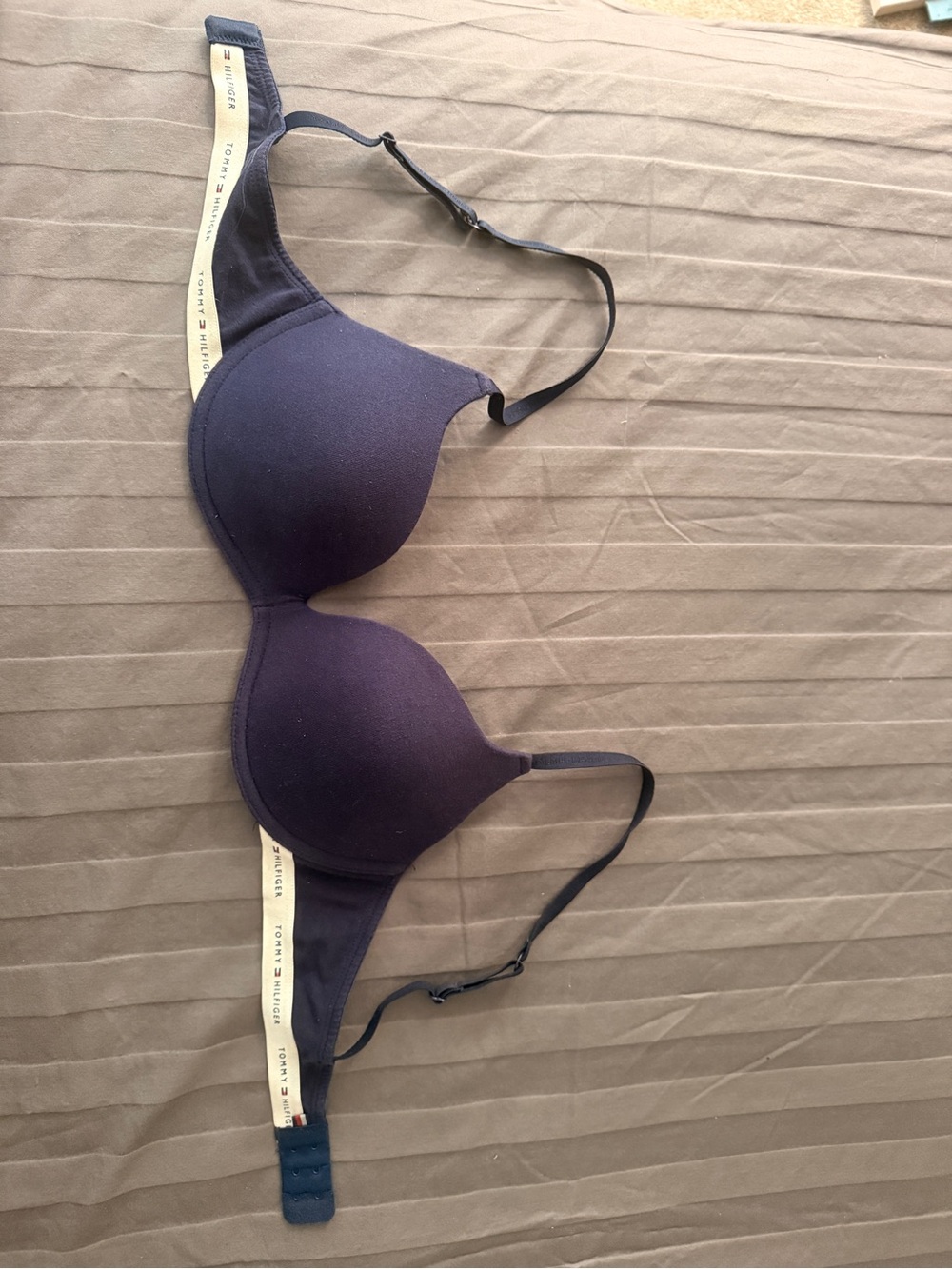 Tommy Hilfiger Cotton Push Up Demi Bra Blue 36B